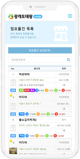 핸드폰 물건목록 화면 2